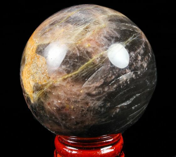 Polished Black Moonstone Sphere - Madagascar #78943
